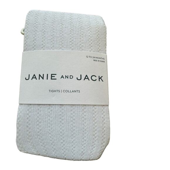 New Janie and Jack Kids White Tights Size 12-24 Months - Picture 1 of 2